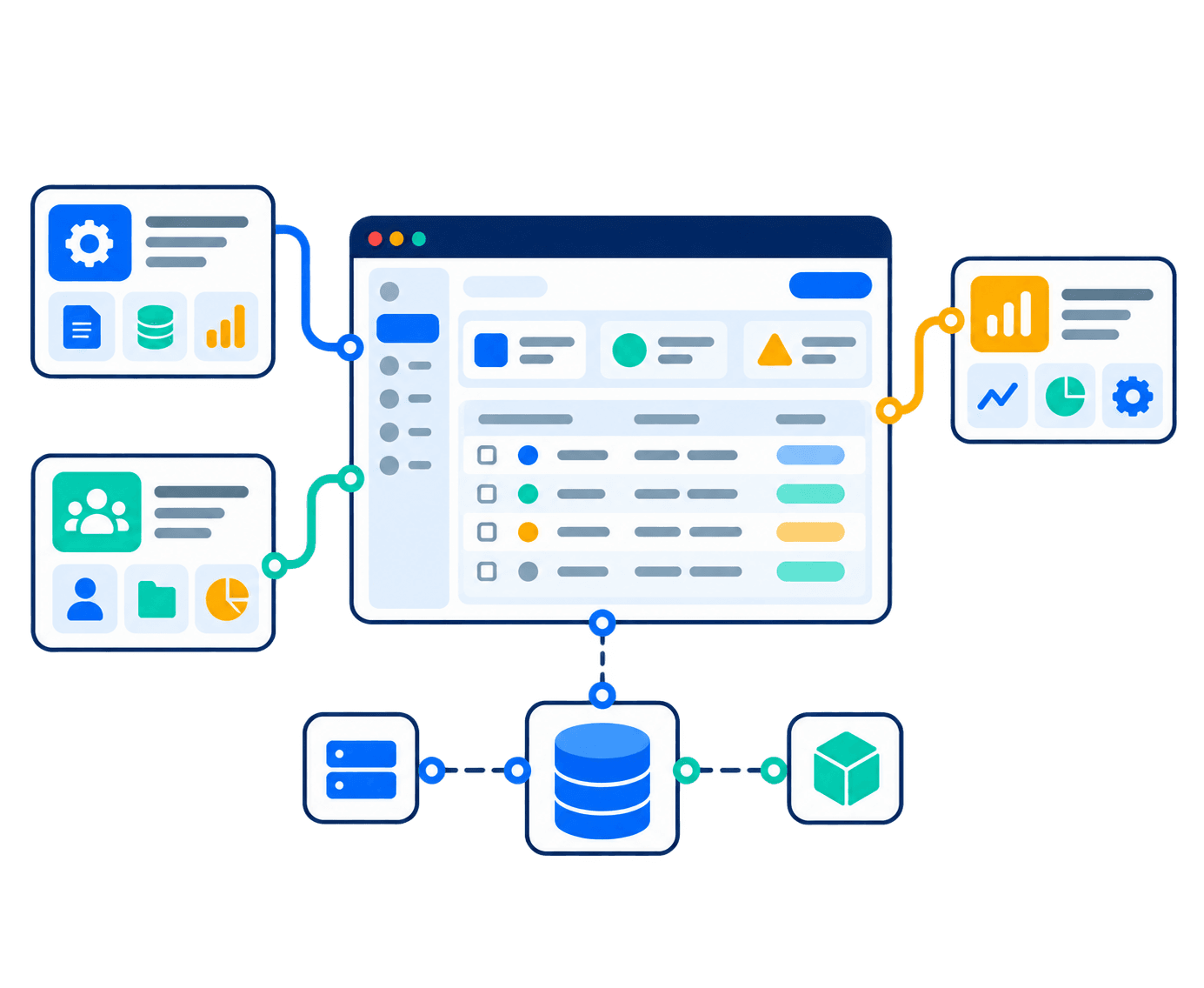 Hệ thống web app kết nối quy trình, người dùng, dữ liệu và báo cáo