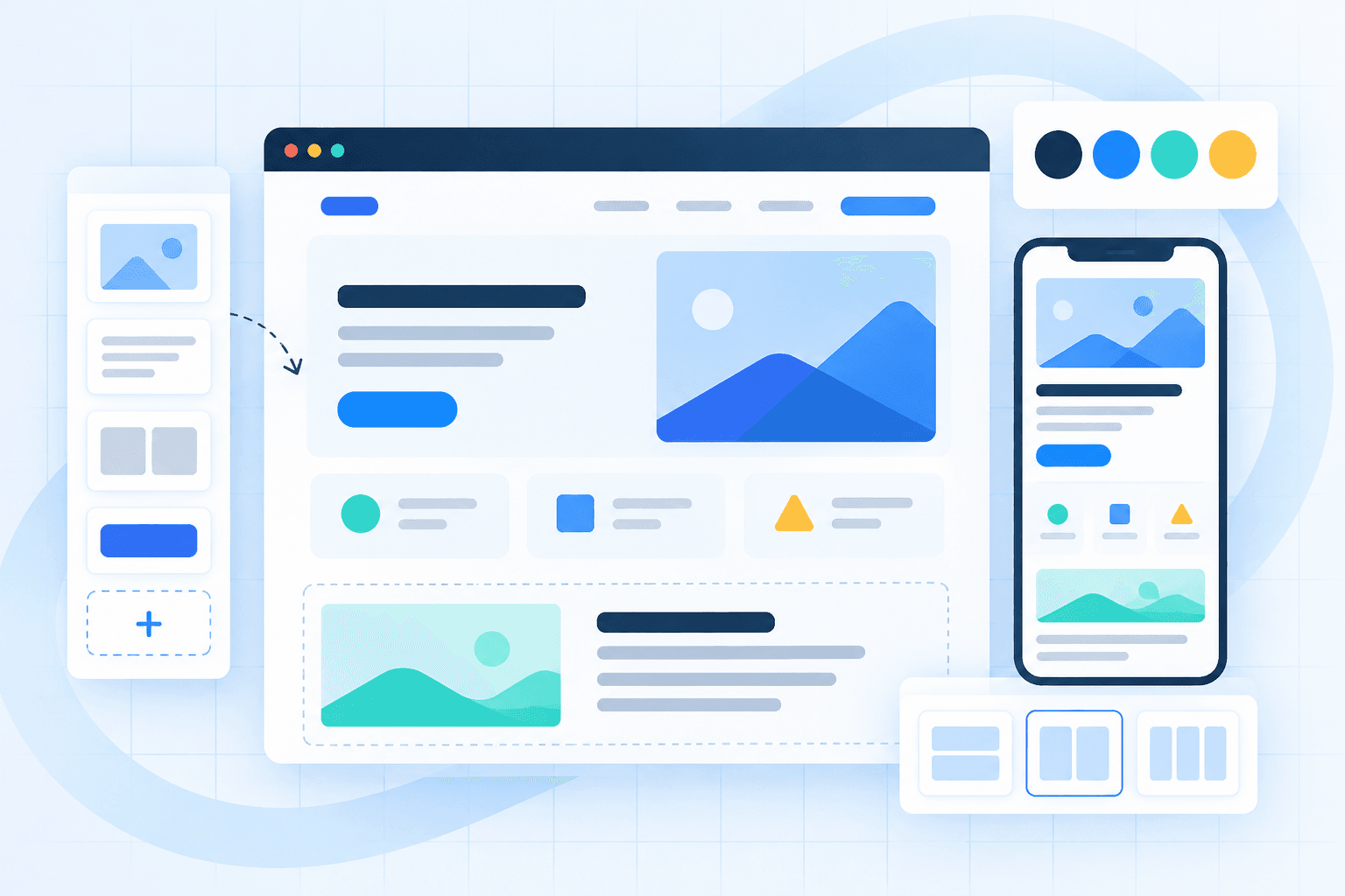 Minh họa quá trình thiết kế giao diện website